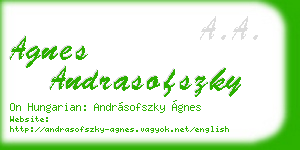 agnes andrasofszky business card